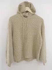 ◇ select MOCA セレクト モカ 長袖 ニット プルオーバー パーカー サイズM ベージュ レディース E  【1303280006571】