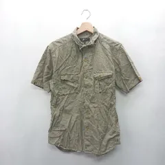 ◇ ⊂ COMME CA ISM コムサイズム 半袖 シャツ サイズ L カーキ系 レディース E  【1410290071441】
