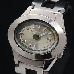 가동 세이코 QZ V782-5A40 아카 아루바 데이트 실버 문자판 여성 시계 2000000 NSK MTM