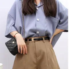 新品未使用  レディース　レザー　ベルト　ブラウン　細ベルト　オフィス　カジュアル　4色  ブラック コーヒー  キャメル  カーキ
