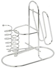 新品　グランティ 歯ブラシスタンド シルバー 141×72×144mm ハブラシ・チューブ・コップスタンド WM-302