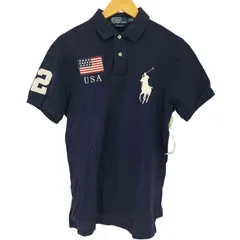 ポロバイラルフローレン Polo by RALPH LAUREN 星条旗 ビッグポニー刺繍 ナンバリング ポロシャツ メンズ JPN：L 