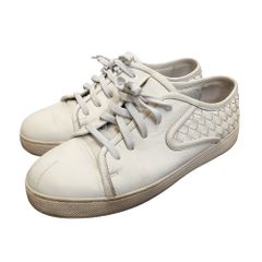 BOTTEGA VENETA ボッテガヴェネタ イントレチャート レザー スニーカー シューズ XRT4 42 ホワイト