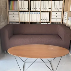 IKEA KLIPPAN(クリッパン)2人掛用カバー リッド/ブラウン ※20営業日以内で発送します