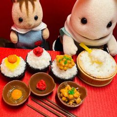 563 お米大好きセット⭐️ミニチュアフード　ドールは　リカちゃん　シルバニア　樹脂粘土　ねんどろいど　バービー　ブライス　オビツ　ミニチュア　フィギュア　フェイクフード