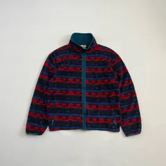 80s エルエルビーン　フリースジャケット　エスニックパターン　総柄　LL BEAN full zip freece jacket T901 B8