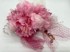 髪飾り  ピンク 花 co421-a0036