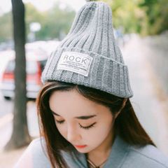 セール　新品　ニット帽　レディース　メンズ　秋冬　韓国　ペアルック　グレー