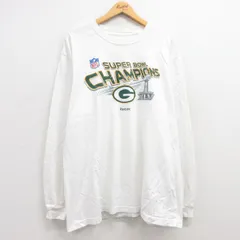 XL/古着 リーボック REEBOK 長袖 Tシャツ メンズ NFL グリーンベイパッカーズ 大きいサイズ コットン クルーネック 白 ホワイト アメフト 