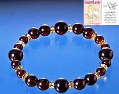 天然石 パワーストーン ブレスレット 水晶 ガーネット 巾着袋付き レディース メンズ