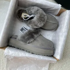 UGG アグ TAZZ タズ 厚底ファーサンダル#グレー - @H-日用雑貨屋