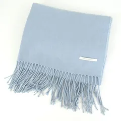 マーキュリーデュオ マフラー ストール 無地 ロゴ ブランド レディース ブルー MERCURYDUO 【中古】