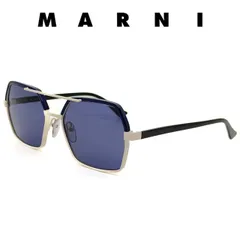 マルニ MARNI スクエア サングラス 伊達メガネ イタリア製 パープル