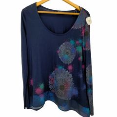 デシグアル Desigual Blouse BOLONIA  Regular Fit ビジューフラワープリントカットソー レディース import：XL 