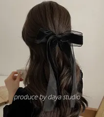 秋冬アクセサリー ≪NEW≫ヘアクリップ登場！ ベルベット ロングリボン ヘアクリップ 上品 シンプル レディース 結婚式 2次会 卒業式 入学式 入園式