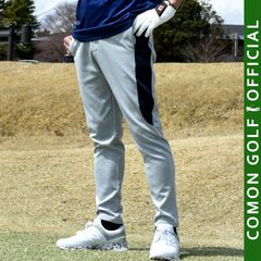 新品【COMONGOLF/コモンゴルフ】ストレッチポンチアンクル丈テーパードゴルフパンツ/杢グレー×ネイビー(CG-21022ST)ゴルフウェア 春秋 ロングパンツ ズボン ウエストゴム M L XL XXL XXXL LL 3L 4L 2XL 3XL