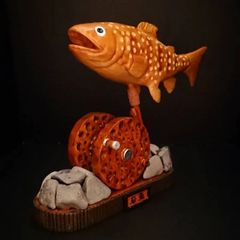 🌲ウッドカービング🌲「鮎」🐟️木彫り 完全一点物ハンドメイド