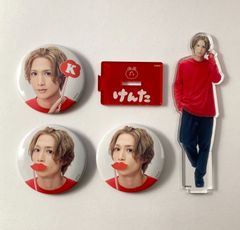 【まとめ売り】 まっきーとけんた 水江建太 缶バッジ アクリルスタンド 4点セット