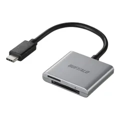 【 カードリーダー SDXC/SDHC/SD/MMC/RS-MMC/microSDXC/microSDHC/microSD/UHS-I 対応 接続 】 iPhone 16 Type-C / 16 Pro USB3.2 iPad スマホ タブレット バッファロー