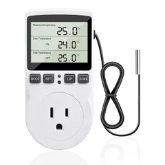 【在庫処分】水槽ヒーターの使用 水槽 サーモスタット サーモスタット プログラミング デジタル温度制御スイッチカウントダウン ，水族館、爬虫類冷蔵庫、温室種子発芽摂取タイマー， デジタル ℃/温度 温度制御ソケット、DiyStudio コントローラー