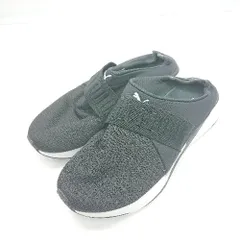 ◇ Θ PUMA プーマ ブランドロゴ刺<!-利用不可文字-!> ミュールスニーカー サイズ24 ブラック ホワイト レディース E  【1502060006477】