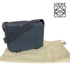 2507　LOEWE ロエベ　アナグラム　ミリタリーメッセンジャーバッグXS　ショルダーバッグ　 ネイビー系