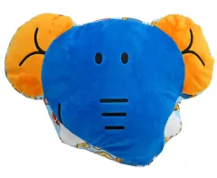 【中古】クッション・抱き枕・本体 ぞう 側面デザイン入ダイカットクッション 「たべっ子どうぶつ」