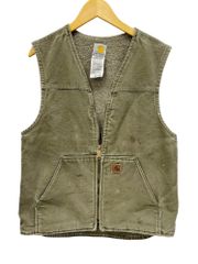 Carhartt (カーハート) 中綿ベスト 裏地ボア メキシコ製 M カーキ メンズ/028