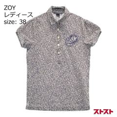 ZOY レディース総柄ポロシャツ サイズ38 - メルカリ