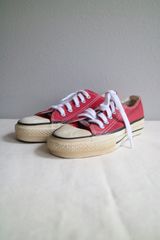 90's CONVERSE ALL STAR コンバース オールスター デッドストック  ローカット USA製  kids スニーカー レッド 13 20cm