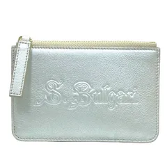 BVLGARI ブルガリ コインケース 小銭入れ マルチケース ロゴ レザー シルバー キーリング付き