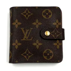 【極美品】LOUIS VUITTON　ルイヴィトン　M61667　コンパクトジップ　モノグラム　財布　二つ折り財布　ウォレット