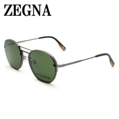 ゼニア ZEGNA EZ0105-F 08N 57 Ermenegildo Zegna サングラス UVカット 紫外線カット 眼鏡 ノーズパッド 鼻あて メンズ グリーン ガンメタル