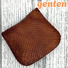 ゲンテン　コインケース 本革 BOX型　赤茶系 2025年最新】genten レディース コインケース・小銭入れの人気