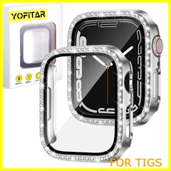 【数量限定】YOFITAR for apple Watch ケース キラキラ ラインストーン アップルウォッチ用保護カバー ガラスフィルム 一体型40mm/44mm series6/SE/5/4 レディース メンズ ジュエリー風 PC素材 全面保護 超薄型 装