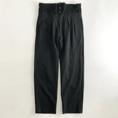 71e14 YOHJI YAMAMOTO POUR HOMME ヨウジヤマモト プールオム ギャバジンウール ワイドパンツ スラックスパンツ HE-P30-80 3 ブラック ウール100％ 日本製 メンズ 男性用のサムネイル