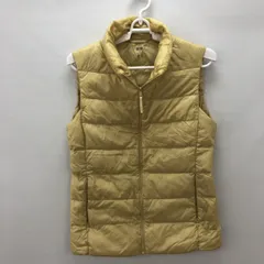 【UNIQLO】ユニクロ　ウルトラライトダウン　ベスト　黄色系　イエロー　Mサイズ　ノースリーブ　カジュアル　無地