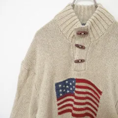 ポロバイラルフローレン Polo by Ralph Lauren ニット・セーター  コットンリネン 星条旗 シルク混 メンズ [a962427ss]