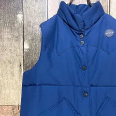 《激レア》ハーレーエックス HurleyX 紺☆ダウンベスト M デカロゴ ビッグロゴ ラバーロゴ ワンポイントロゴ ヤシの木柄 ネイビー h