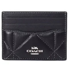 コーチ カードケース COACH レザー ダイヤモンド キルティング ロゴ