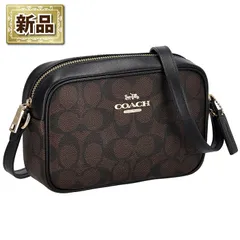 コーチ COACH ショルダーバッグ ミニ ジェイミー カメラ バッグ CQ874 ブラック ブラウン シグネチャー コーテッド キャンバス スムース レザー