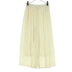 美品 earth music&ecology アースミュージックアンドエコロジー ワイドパンツ F アイボリー プリーツ レディース 古着