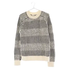 SAINT LAURENT PARIS (サンローランパリ) ストライプ モヘヤニット 長袖セーター 525729 ホワイト/ブラックのサムネイル
