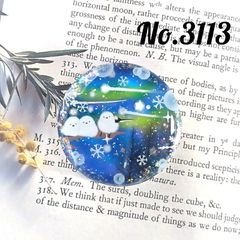 No.831　レジン ヘアゴム キーホルダー ピンバッジ シマエナガ紫陽花 No.831 レジン ヘアゴム キーホルダー ピンバッジ シマエナガ紫陽花