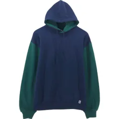 古着 90年代 ラッセル Russell ツートン 無地 ブランクスウェットシャツ パーカー USA製 メンズL相当 ヴィンテージ/eaa546709