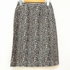 #anc ジュンアシダ junashida スカート 9 黒 ベージュ パイソン柄 タイト バックジップ レディース [931504]のサムネイル