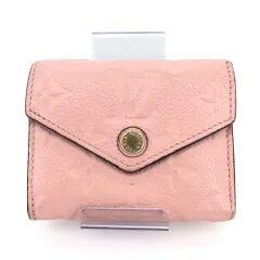 05w00867 ルイ・ヴィトン LOUIS VUITTON  モノグラム・アンプラント ポルトフォイユゾエ  コンパクト  ピンク  フランス製 レディース  三つ折り財布  レザー  M62936   【中古品】