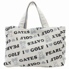 パーリーゲイツ PEARLY GATES ハンドバッグ トート ロゴプリント アイボリー  /SS 0810のサムネイル