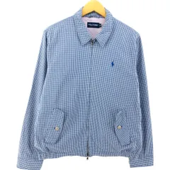 古着 ラルフローレン Ralph Lauren POLO GOLF ポロゴルフ ギンガムチェック スイングトップ スポーツジャケット メンズM相当/evb010638