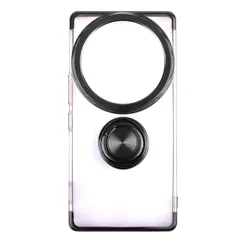 AQUOS R9 Pro ケース SH-54E スマホリング 付き 耐衝撃 薄型 ソフト ケース 【Color】ブラック